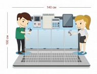 Стенд профильный детский 140х100 см (8 карманов А4)