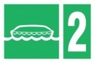 Знак Спасательная шлюпка (с указанием номера) ИМО (Lifeboat (with numbered) IMO)