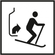Знак 056 Поднимайтесь и выходите (для лыжников)