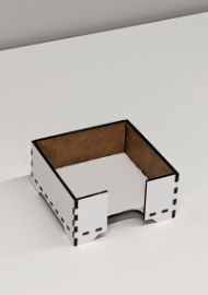 Подарочная коробка Кубарик 9*9*5,5 см ЛХДФ (белая)