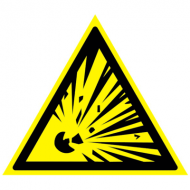 Предупреждающий знак Взрывоопасно W02