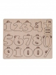 Набор деревянных цифр, 16х18 см