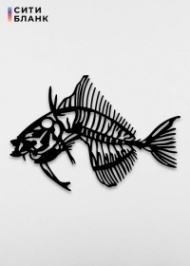 Панно коллаж Рыба  (ЛХДФ) 41 х 28 см