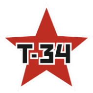 Наклейка Т-34 со звездой