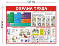Стенд Охрана труда с инструктажами 100х75см (4 плаката)