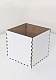 Подарочная коробка простая 10*10*10 см ЛХДФ (белая)