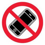 Запрещающий знак Пользоваться мобильными телефонами запрещено