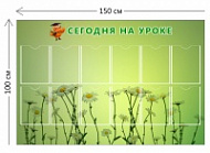 Стенд Сегодня на уроке 150х100 см (12 карманов А4)