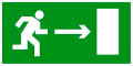 Эвакуационный знак Направление к эвакуационному выходу направо E03