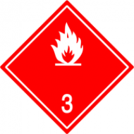 Знак Легковоспламеняющиеся жидкости (белый)