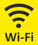 Наклейка Знак Wi-Fi (желтый фон)