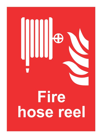 Знак Пожарный рукав (с подписью) (Fire hose reel)
