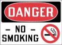 Наклейка Danger No smoking