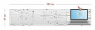 Стенд профильный для детей 180х45 см (5 карманов А4)