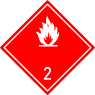 Знак Легковоспламеняющиеся газы (белый)