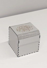 Подарочная коробка «Делай этот мир лучше» 10*10*10 см ЛХДФ (серая)