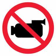 Запрещающий знак Съемка видеокамерой запрещена