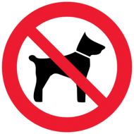 Запрещающий знак Запрещается вход (проход) с животными P14