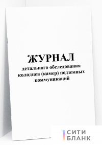 Журнал детального обследования колодцев (камер) подземных коммуникаций