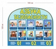 Стенд Азбука безопасности 140х120 см