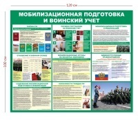 Стенд Мобилизационная подготовка и воинский учет 100х120см (1 плакат)