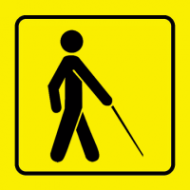 Знак Уступите дорогу человеку с белой тростью