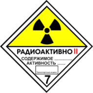 Знак Радиоактивные материалы II