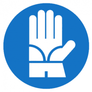 Предписывающий знак Работать в диэлектрических перчатках М30