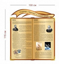 Стенд Великие открытия и изобретения 100х115 см (рентген, телескоп)