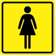 Знак Пиктограмма женского туалета