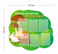 Стенд Центр развития ребенка 110х100 см (6 карманов А4)