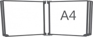 Перекидная система горизонтальная настенная А4, 5 рамок