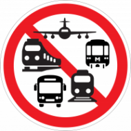 Наклейка Избегайте общественного транспорта