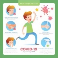 Наклейка Как защититься от COVID-19
