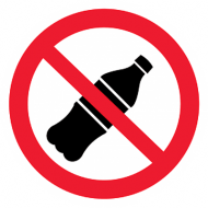 Запрещающий знак Вход с напитками запрещен