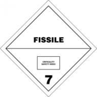 Знак опасного груза «Fissile. Criticality safety index»