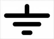 Трафарет многоразовый «Знак заземления» 74х105 мм