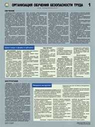Комплект плакатов Организация обучения безопасности труда, 3 листа 46,5х60 см