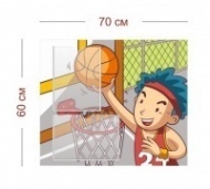 Стенд Баскетболист 70х60 см (1 карман А4)