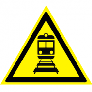 Предупреждающий знак Берегись поезда