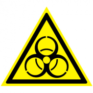Предупреждающий знак Осторожно! Биологическая опасность (инфекционные вещества) W16