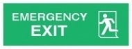 Знак Направление к аварийному выходу налево ИМО (Emergency exit left IMO)