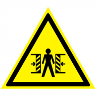 Предупреждающий знак Внимание! Опасность зажима W23