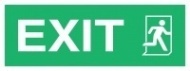 Знак Направление к эвакуационному выходу направо ИМО (Exit right IMO)