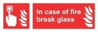Знак Разбить стекло в случае пожара (In case of fire break glass)