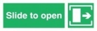 Знак Для открывания сдвинуть вправо ИМО (Slide to open right IMO)