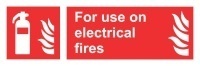 Знак Использовать в случае возгорания электрооборудования / электропроводки (For use on electrical fires)