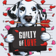 Наклейка  Guilty of Love (долматинец)