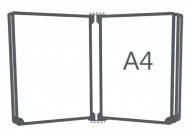 Перекидная система вертикальная настенная А4, 5 рамок