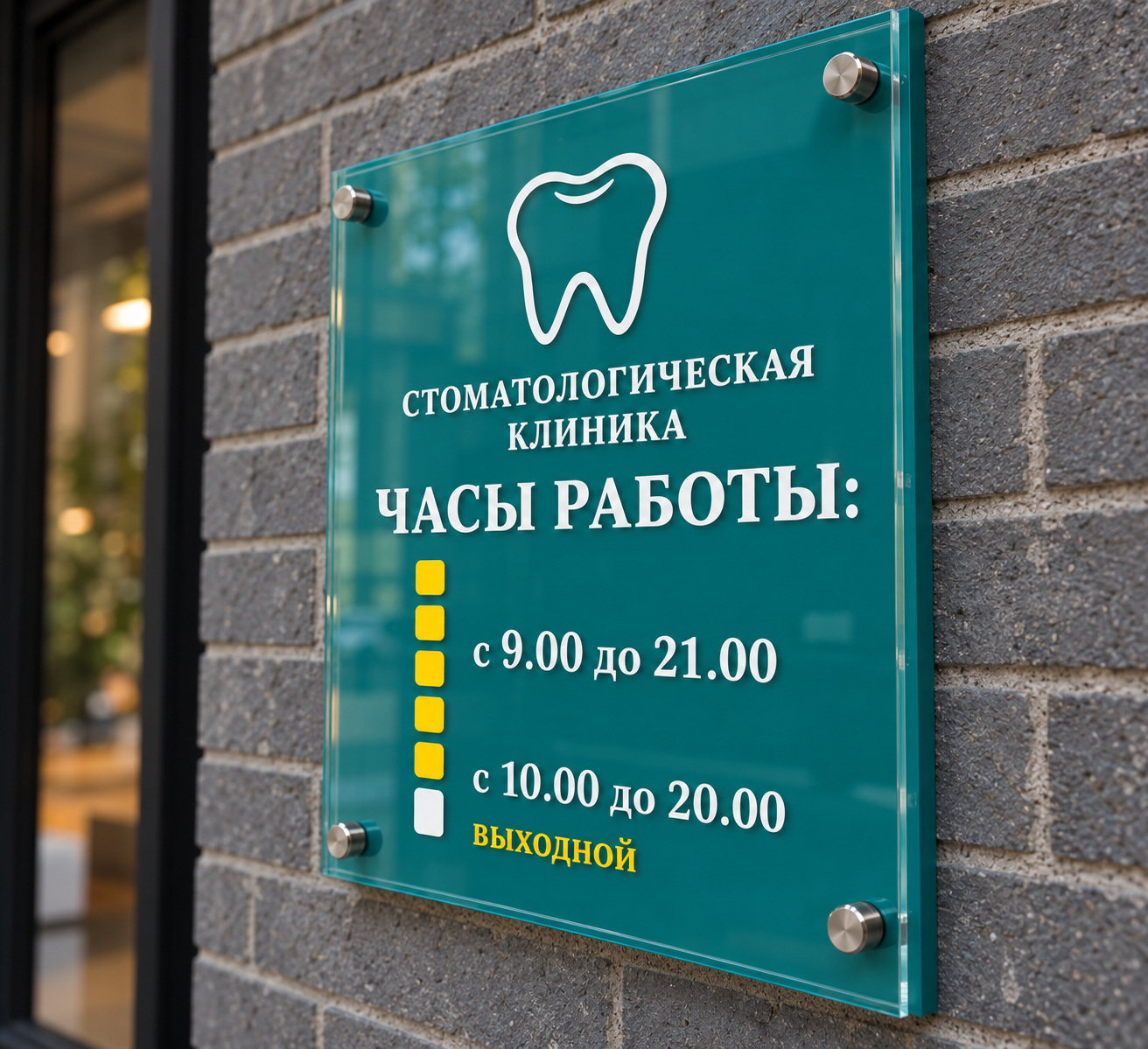 Таблички из оргстекла с УФ печатью